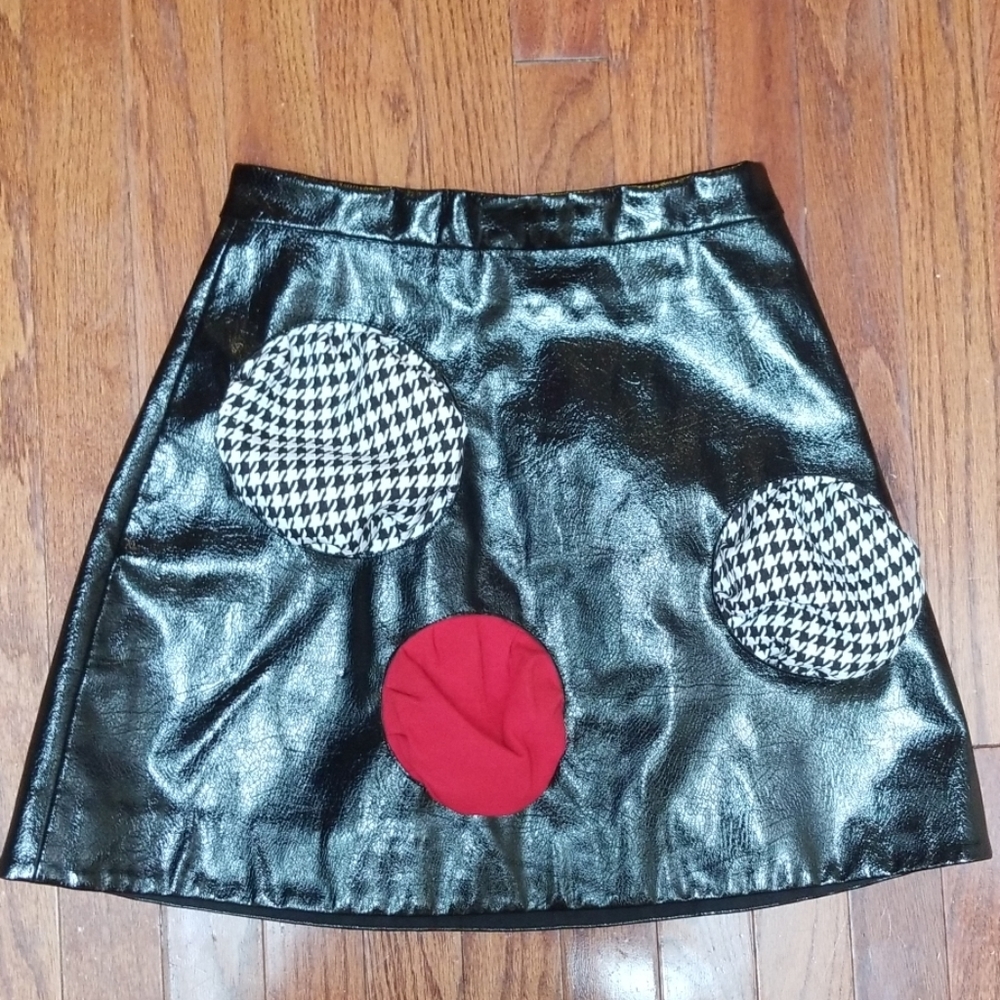 ANNAKIKI designer leather mini-skirt